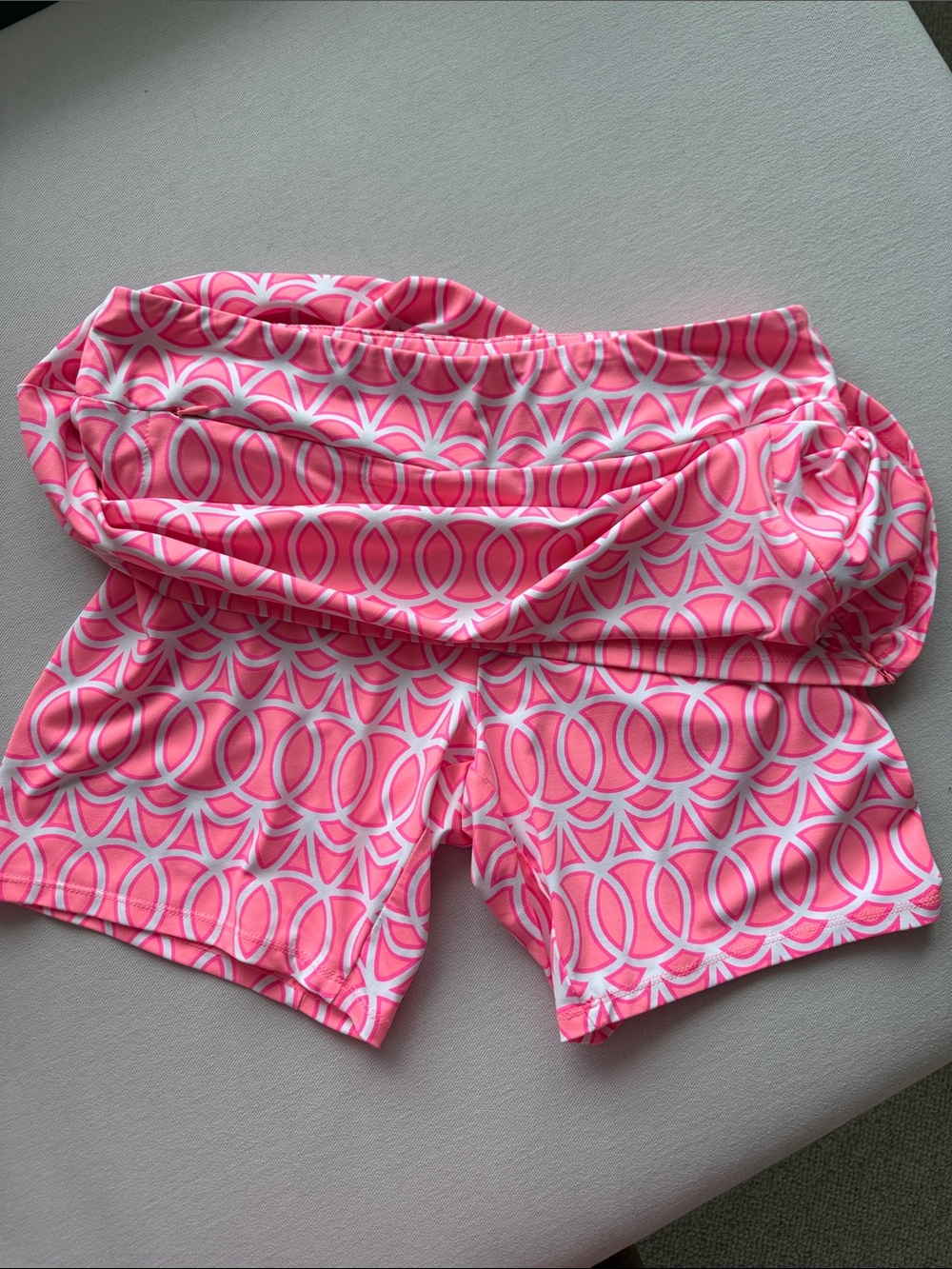 Lulu-B Pink Geometric Mini Skirt - Picture 8 of 11